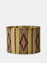 House of Capricorn Handmade Coruche Natural and Bordeaux Reed Small Lampshade