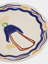 House of Capricorn Hand-Painted Comporta The Harvester Stoneware Dinner Plate