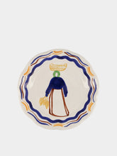 House of Capricorn Hand-Painted Comporta The Harvester Stoneware Dessert Plate