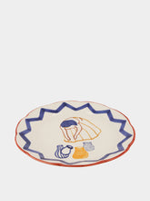 House of Capricorn Hand-Painted Comporta The Water Carrier Stoneware Dinner Plate