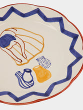 House of Capricorn Hand-Painted Comporta The Water Carrier Stoneware Dinner Plate