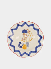 House of Capricorn Hand-Painted Comporta The Water Carrier Stoneware Soup Plate