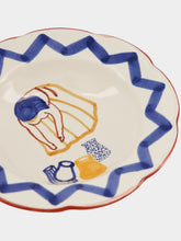 House of Capricorn Hand-Painted Comporta The Water Carrier Stoneware Soup Plate