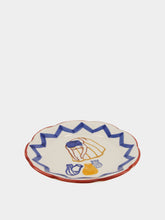 House of Capricorn Hand-Painted Comporta The Water Carrier Stoneware Dessert Plate