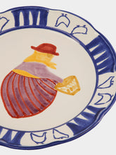 House of Capricorn Hand-Painted Comporta The Farmer Stoneware Dinner Plate