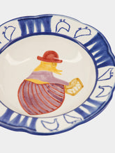 House of Capricorn Hand-Painted Comporta The Farmer Stoneware Dessert Plate