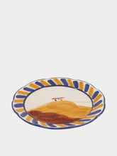 House of Capricorn Hand-Painted Comporta House Stoneware Dinner Plate