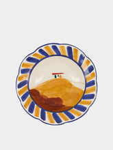 House of Capricorn Hand-Painted Comporta House Stoneware Soup Plate