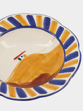 House of Capricorn Hand-Painted Comporta House Stoneware Soup Plate