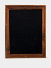 House of Capricorn Hand-Painted Comporta Tile and Wood Small Mirror