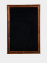 House of Capricorn Hand-Painted Comporta Tile and Wood Medium Mirror