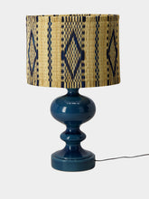 House of Capricorn Handmade Coruche Natural and Blue Reed Large Lampshade