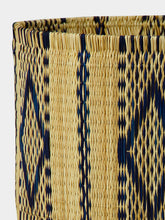 House of Capricorn Handmade Coruche Natural and Blue Reed Large Lampshade