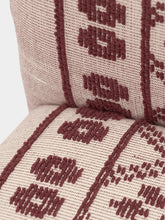 House of Capricorn Handmade Inês Bordeaux Cotton Linen Slipper Chair