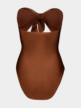 Zimmermann Walnut Brown Aster Double Scarf Tie Swimsuit