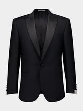 Corneliani Single-Breasted Virgin-Wool Black Suit