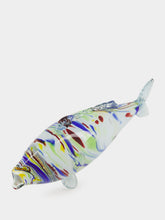 All Origine Blue and Brown Glass Fish Sculpture