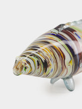 All Origine White and Brown Glass Fish Sculpture