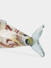 All Origine White and Brown Glass Fish Sculpture