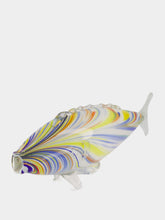 All Origine Yellow and Lilac Glass Fish Sculpture