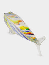 All Origine Yellow and Lilac Glass Fish Sculpture