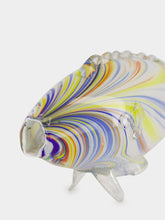 All Origine Yellow and Lilac Glass Fish Sculpture