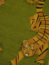 Ornate Green Suzani Killim Hand Embroidered Wool Rug