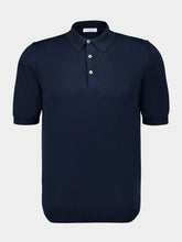 Boglioli Navy Blue Regular-Fit Cotton Polo