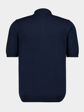 Boglioli Navy Blue Regular-Fit Cotton Polo