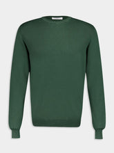 Boglioli Fine Knit Green Cotton Jumper
