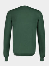 Boglioli Fine Knit Green Cotton Jumper