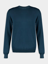 Boglioli Blue Cotton Crew Neck Sweatshirt