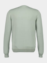 Boglioli Sage Green Cotton Crew-Neck Jumper