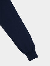 Boglioli Navy Blue Cotton Crew-Neck Jumper