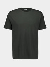 Boglioli Dark Green Cotton Linen Crew Neck T-Shirt
