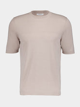 Boglioli Cotton-Silk Blend Beige T-Shirt