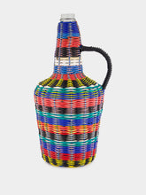 All Origine Blue and Yellow Woven Glass Flask