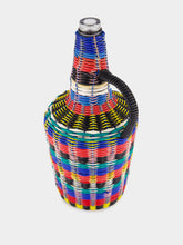 All Origine Blue and Yellow Woven Glass Flask