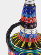 All Origine Blue and Yellow Woven Glass Flask