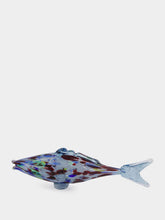 All Origine Blue and Red Glass Fish Sculpture