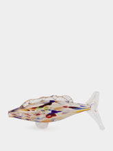 All Origine Amber and Blue Glass Fish Sculpture