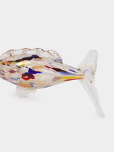 All Origine Amber and Blue Glass Fish Sculpture