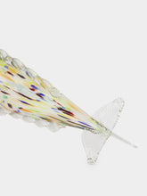 All Origine Yellow and Violet Glass Fish Sculpture