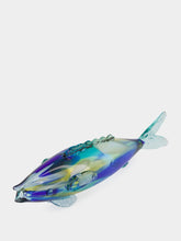 All Origine Blue and Green Glass Fish Sculpture