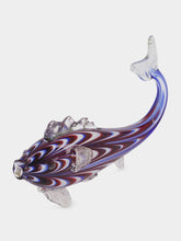 All Origine Red and Blue Glass Fish Sculpture