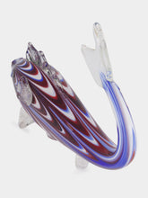 All Origine Red and Blue Glass Fish Sculpture