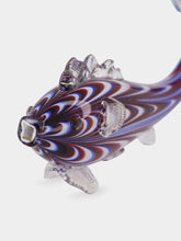 All Origine Red and Blue Glass Fish Sculpture