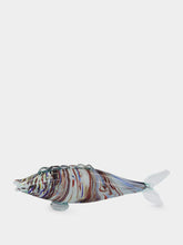 All Origine White and Brown Glass Fish Sculpture