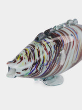 All Origine White and Brown Glass Fish Sculpture