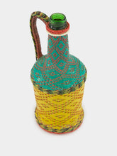 All Origine Yellow and Blue Woven Glass Flask